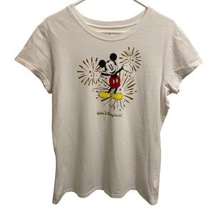 Walt Disney World Mickey Mouse Graphic White T-Shirt